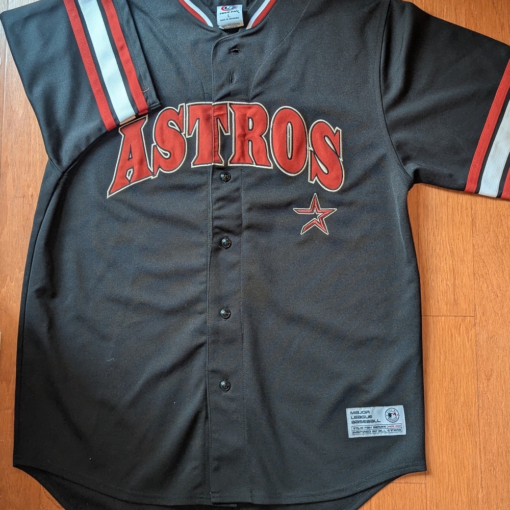 MLB Astros Black and Red Jersey